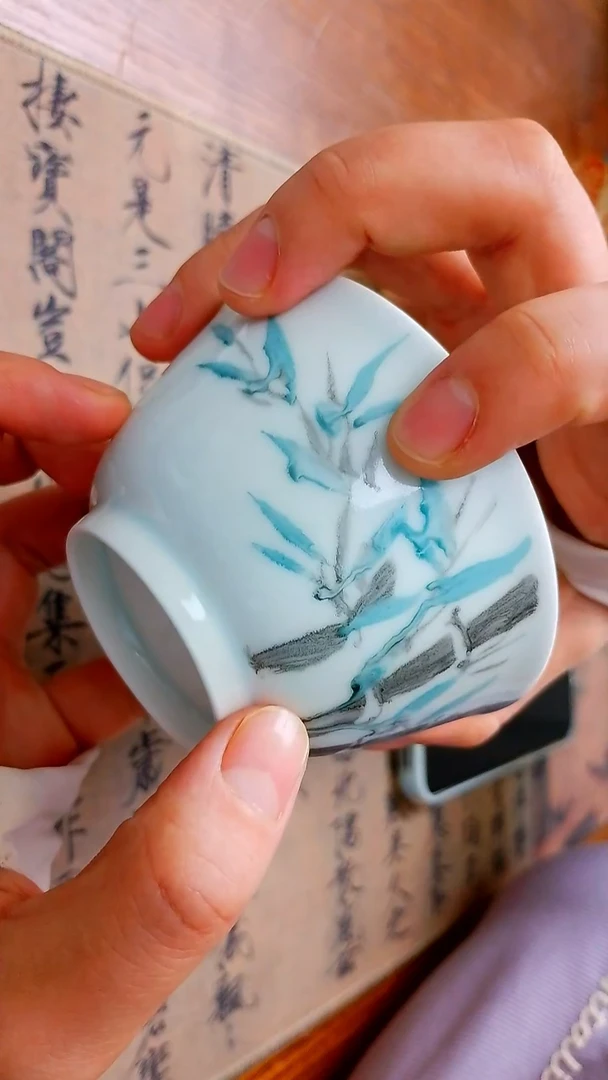 景德镇高温瓷竹子茶碗
