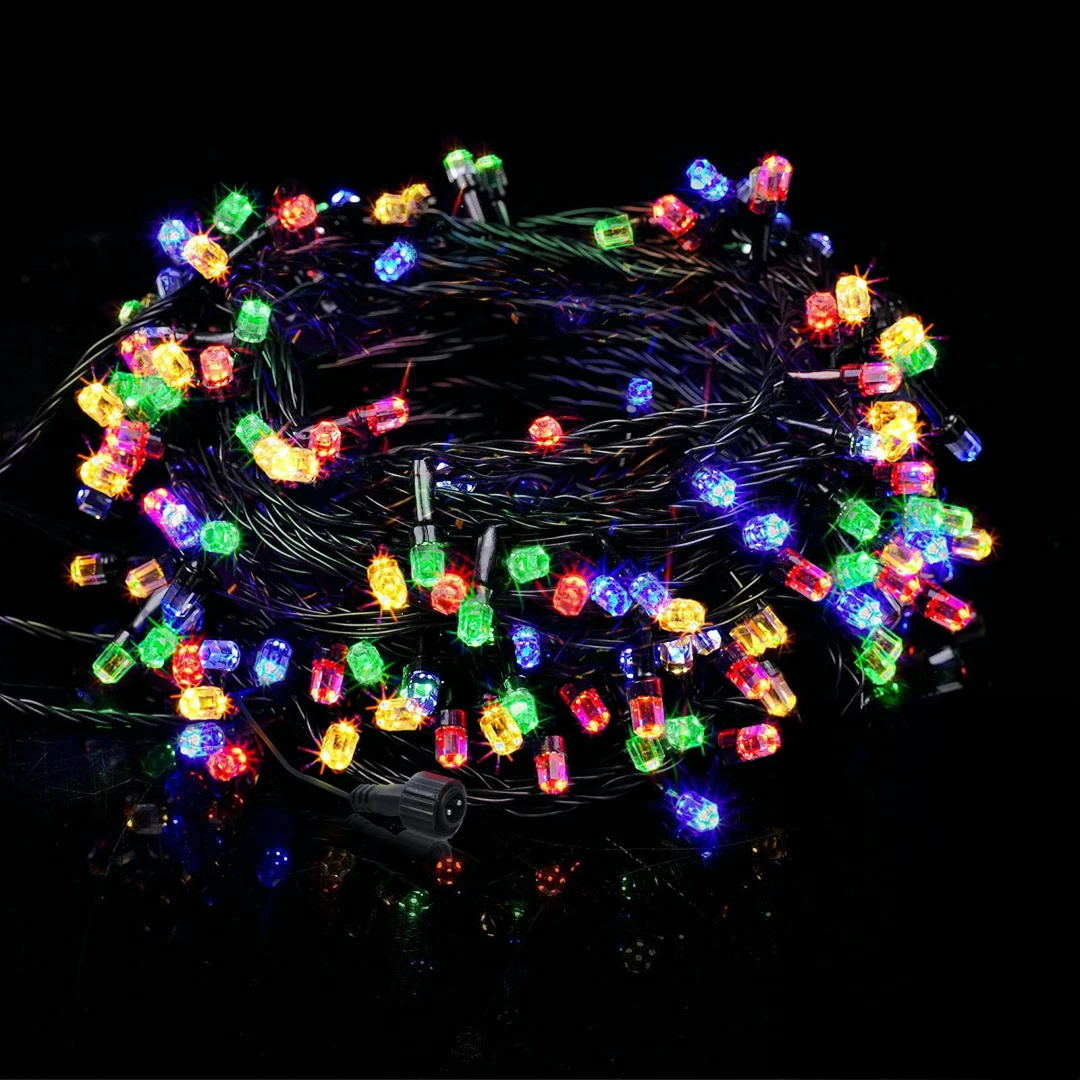 【50米240灯】太阳能水晶圆盘灯串户外庭院灯免安装易收纳防水防雨