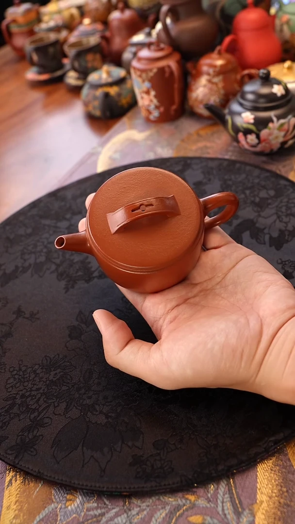 茶壶紫砂朱泥汉瓦150cc