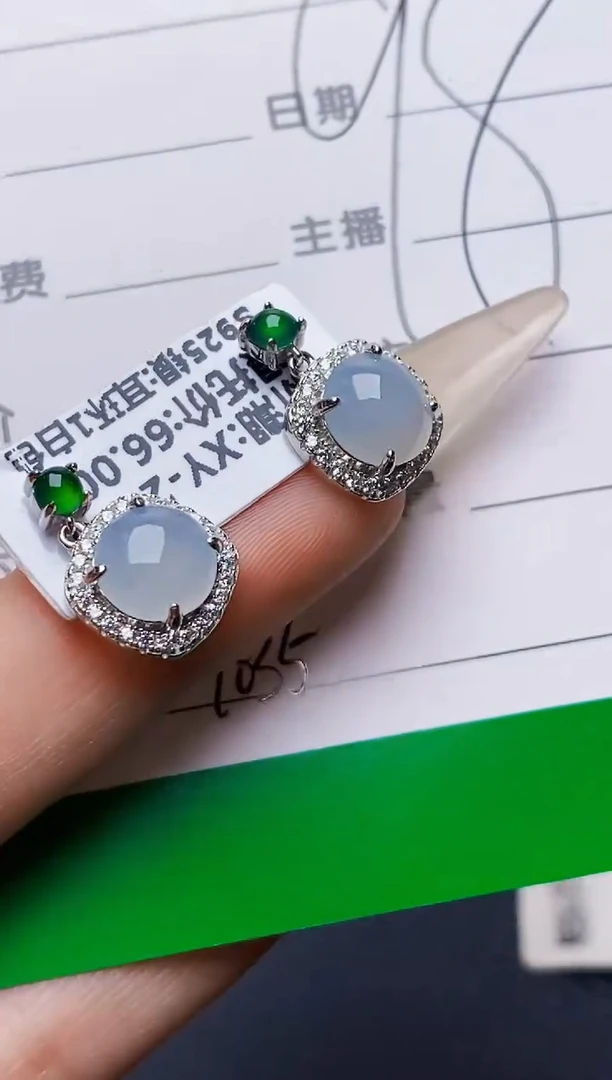 银S925镶嵌戒指翡翠7035