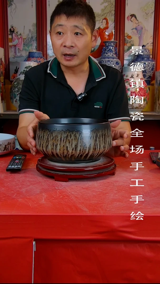 摆件手景德镇陶瓷 全场手工绘
