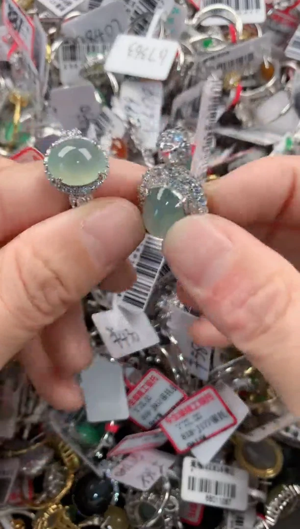 银S925镶嵌戒指翡翠101010-----3