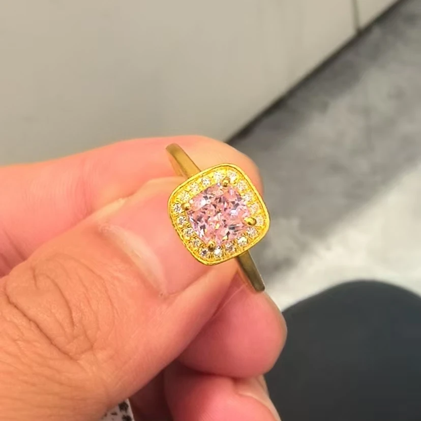 《禧缘黄金》  粉色戒指
