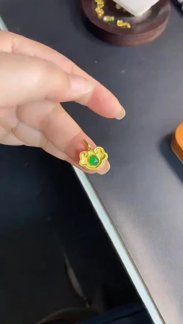 吊坠(不含链)银S925镶嵌翡翠1