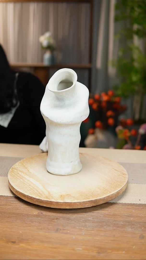 【闪购商品】陶瓷 花器陶瓷花瓶手捏瓶001瑕疵