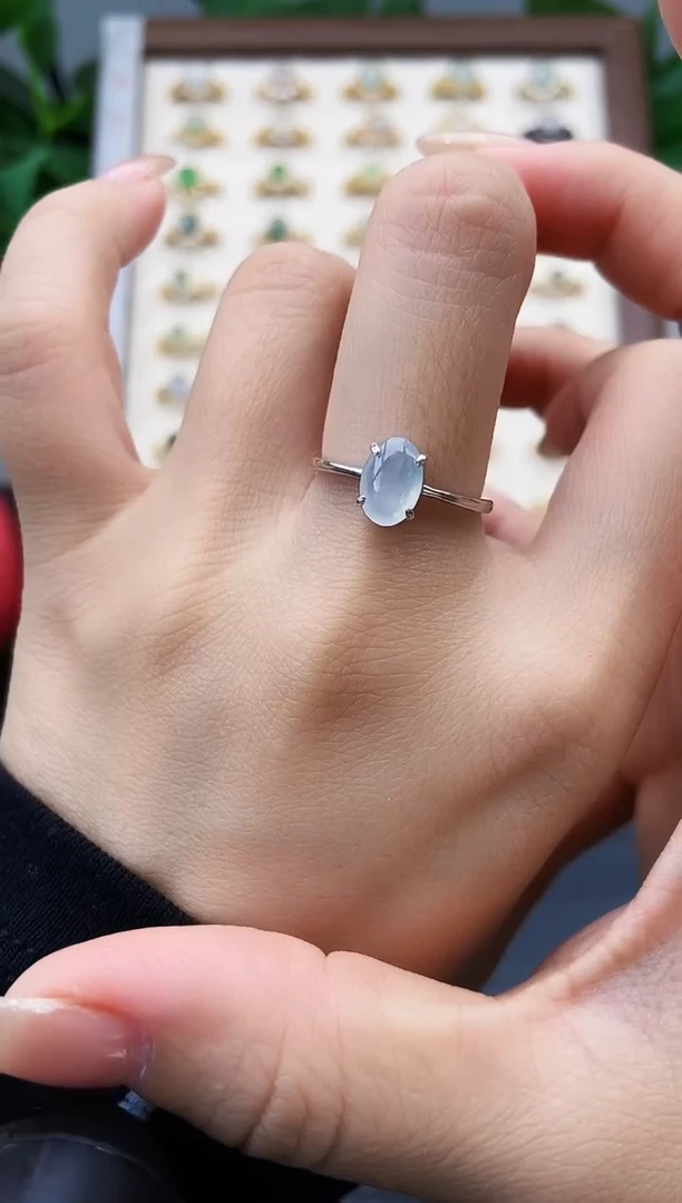 银S925镶嵌戒指翡翠12