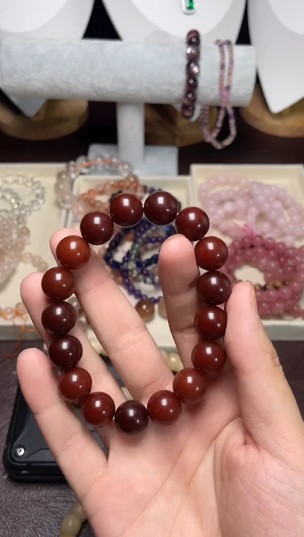 菩提根/象牙果手串枣红