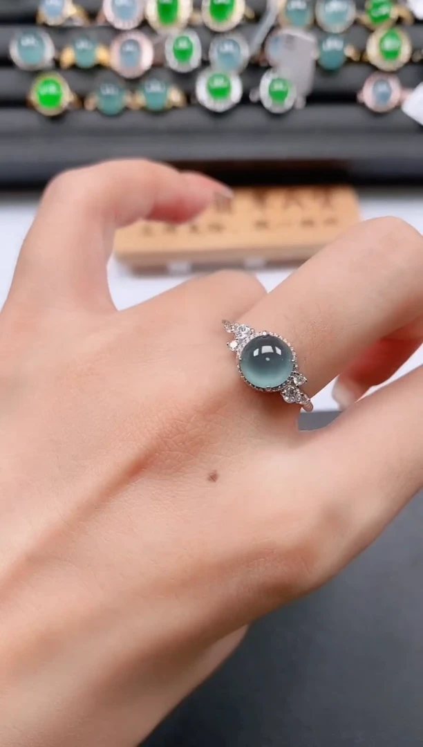 银S925镶嵌戒指翡翠1111