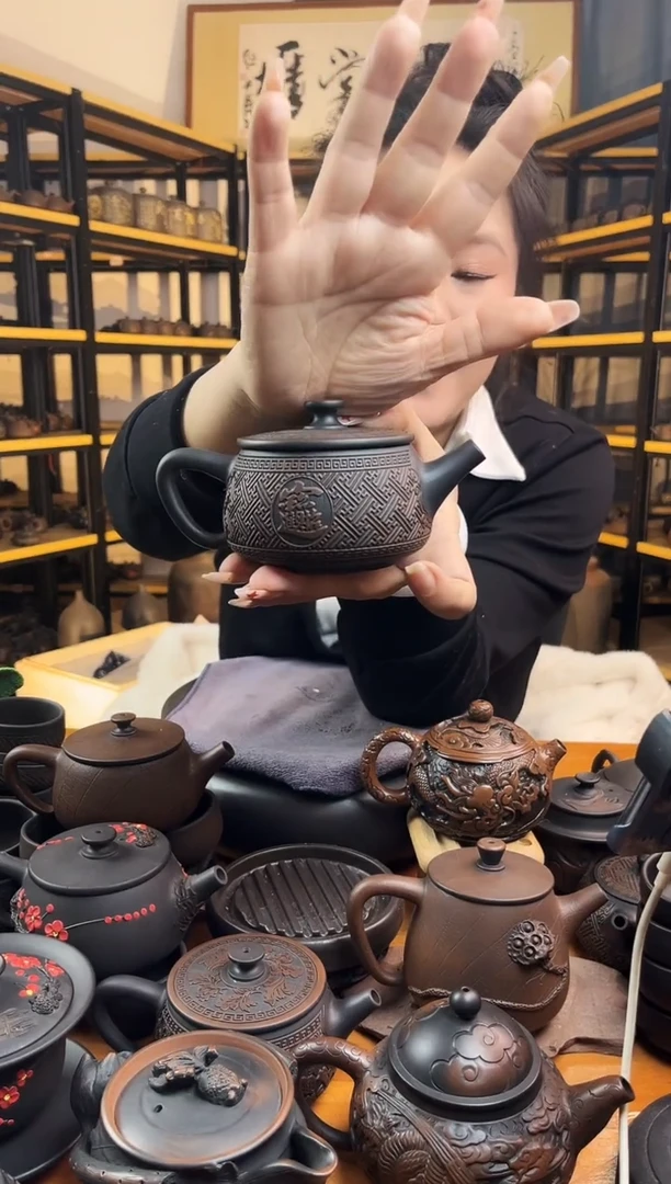 【闪购商品】壶球孔 满雕 招财进宝 大口汉瓦