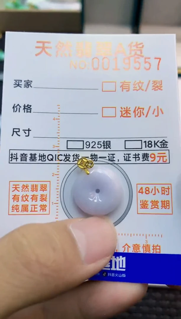 翡翠未镶嵌吊坠(不含链)1