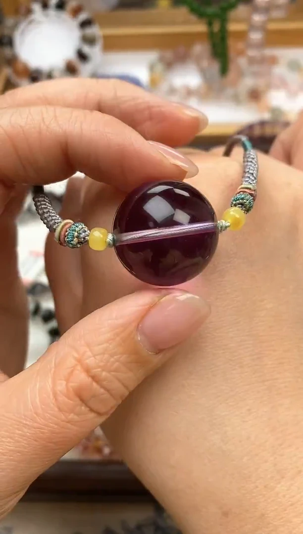 吊坠(赠链)未镶嵌紫晶紫水晶转运珠吊坠