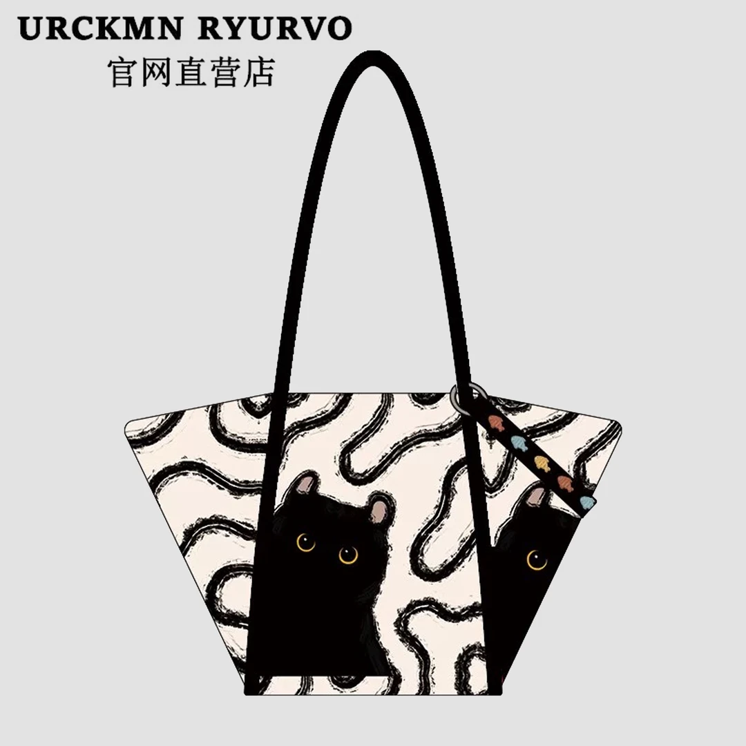 URCKMN RYURVO今年流行小煤球元宝包2025新款时尚高极感斜挎包