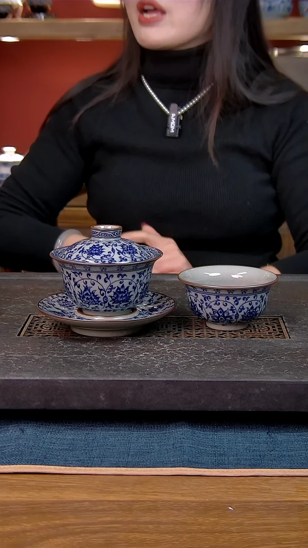 简装家用款2件套 老陶泥开片纹陶瓷茶具