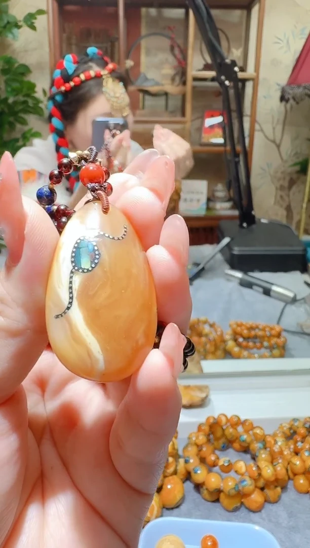 蜜蜡颈饰未镶嵌9299天然蜜蜡珠宝奇石全都保真