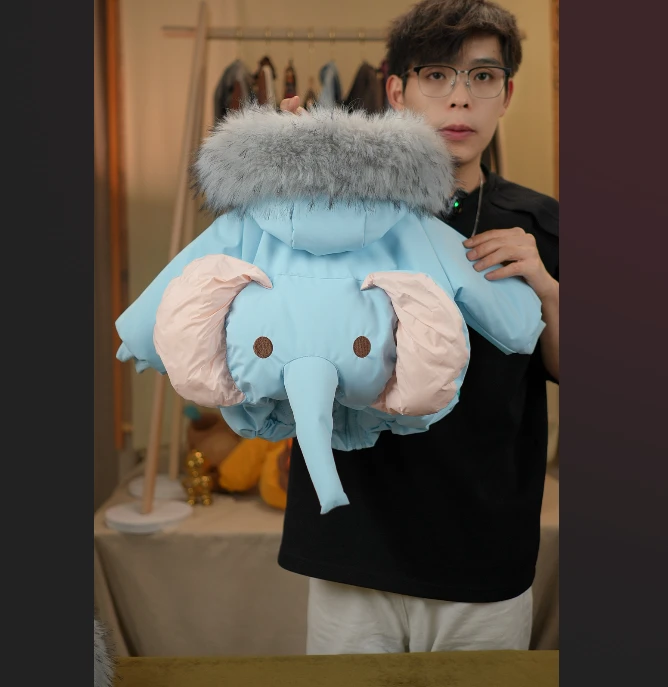 F【麦田】2025冬季新款刺绣棉服大象