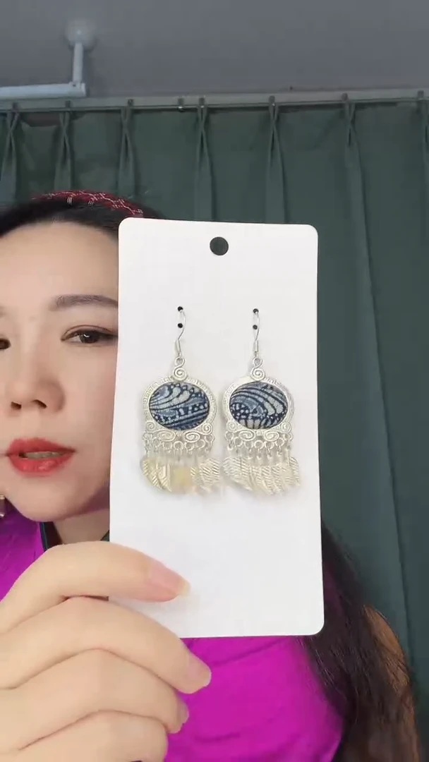 纯铜锆石合金耳环