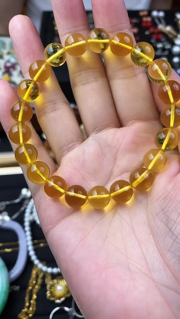 手链琥珀未镶嵌陈*蜜蜡手串