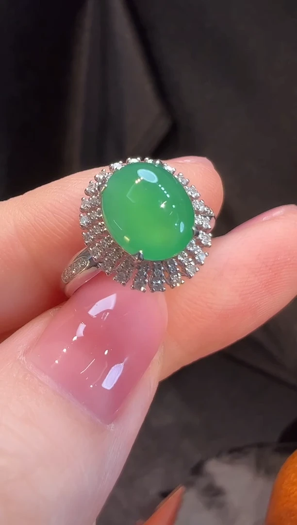 18K金镶嵌戒指翡翠L6戒指