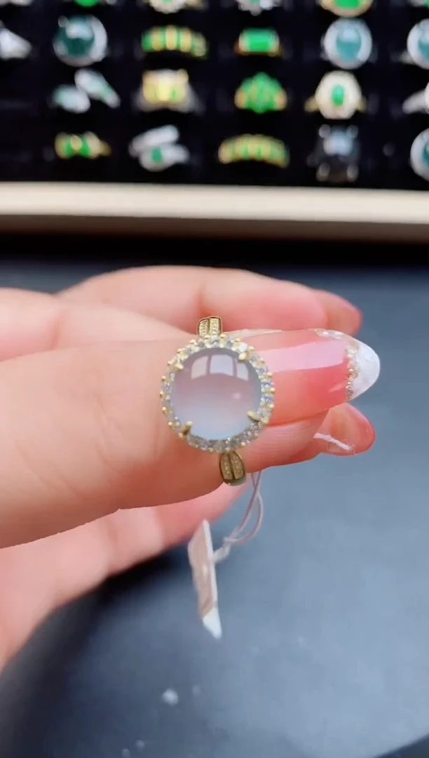 【闪购商品】翡翠戒指银S925镶嵌12121