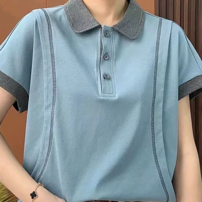 8810 女士夏季翻领POLO衫T恤-