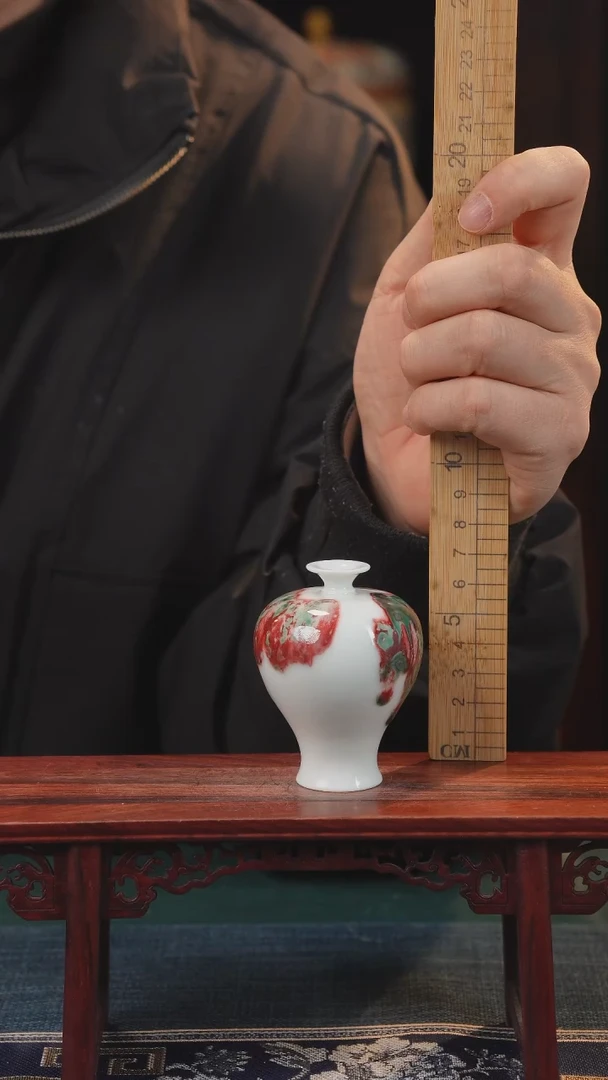 【闪购商品】摆件纯手工原创高温陶瓷〖红包翠釉里红〗