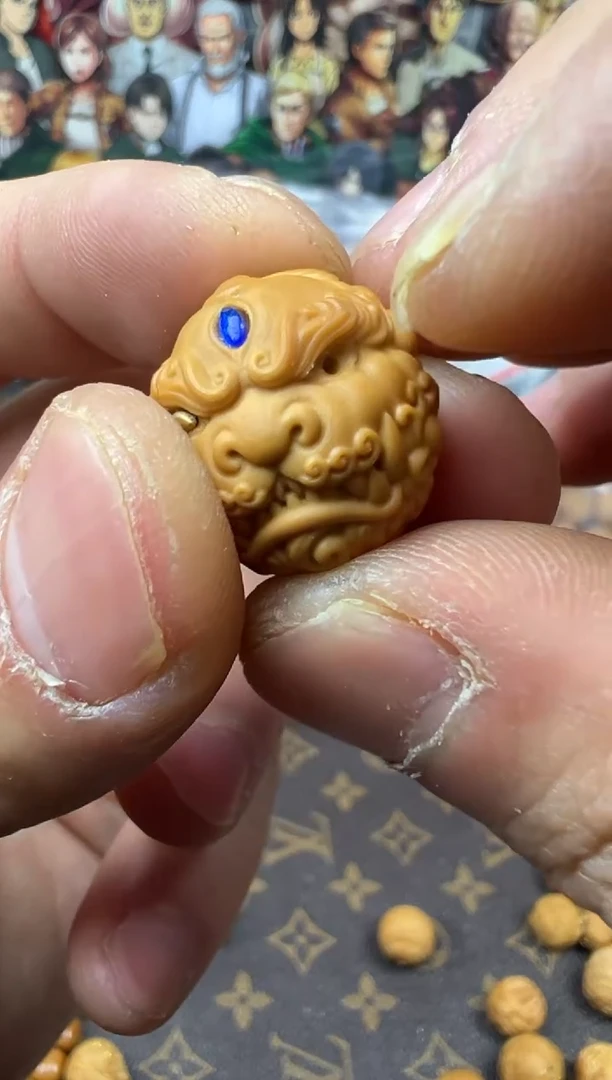 【闪购商品】猴头核桃吊坠苍龙 唐狮  重工 蓝色