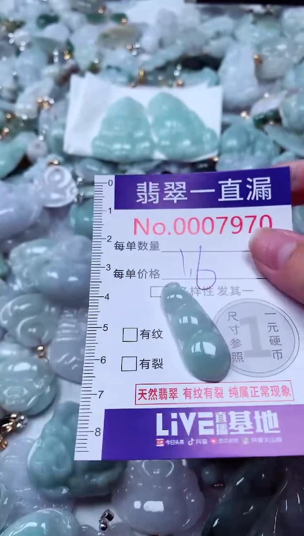吊坠(不含链)未镶嵌翡翠7970