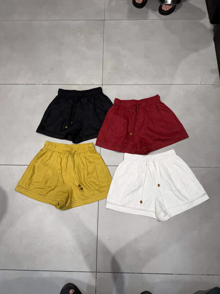 时尚潮流夏季新款亚麻短裤5982