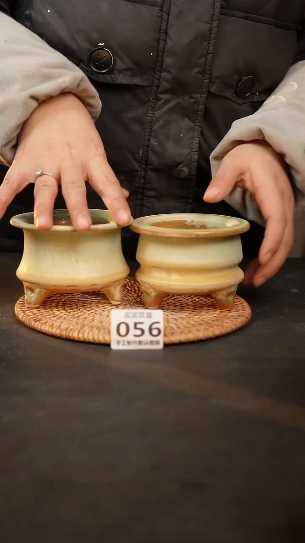 【闪购商品】瓷片056泥泥手工花盆口7