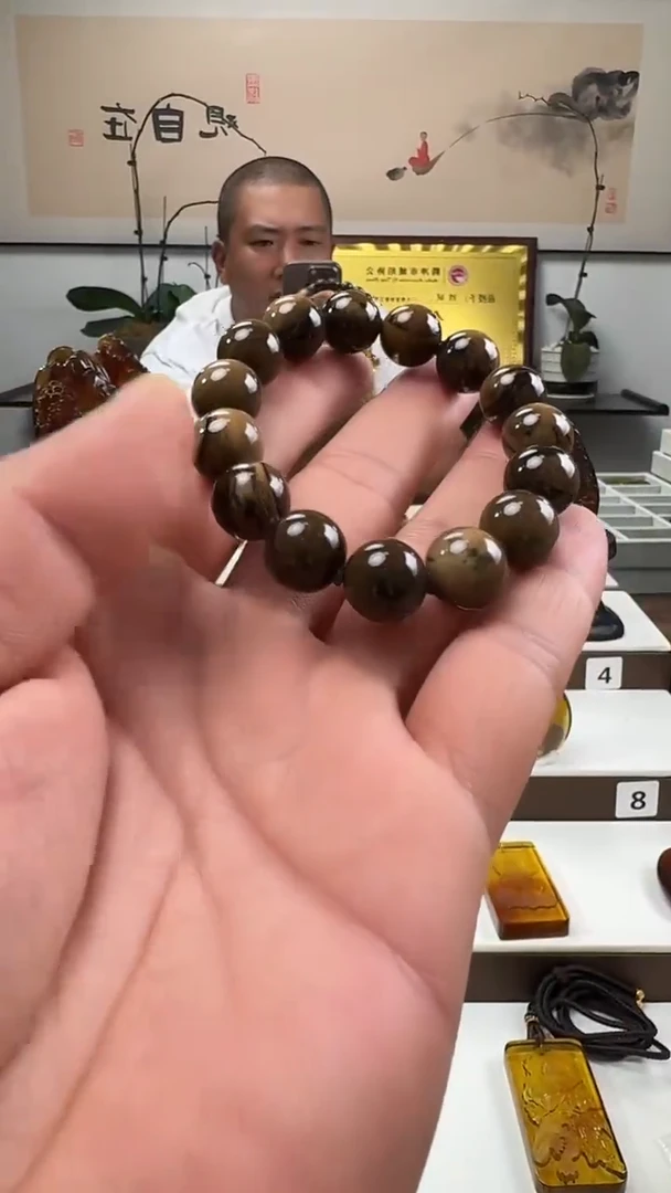 未镶嵌琥珀手串根蜜溶洞规格1.3手串15粒