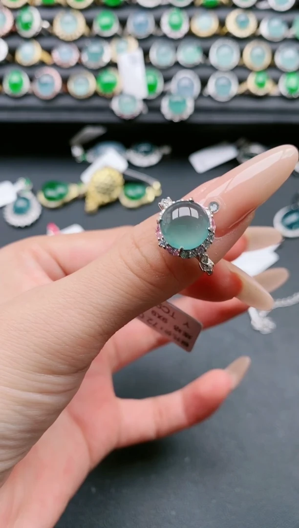 【闪购商品】翡翠戒指银S925镶嵌111111