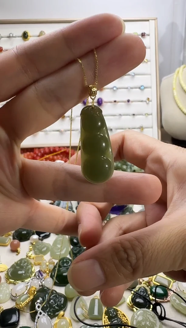 吊坠(不含链)银S925镶嵌和田玉吊坠(不含链) 银S925镶嵌 和田玉