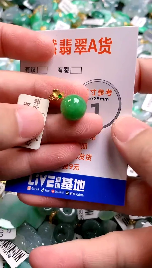 颈饰18K金镶嵌翡翠0583819470