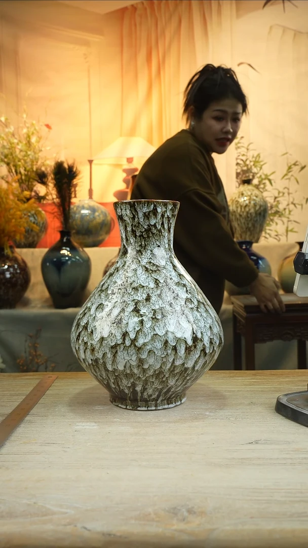 高34口11高温陶瓷花瓶花器