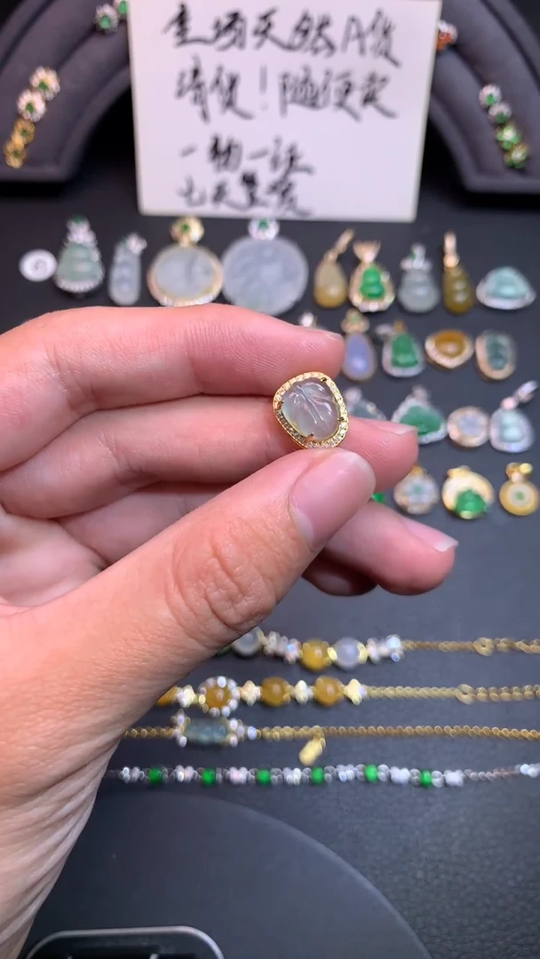 颈饰银S925镶嵌翡翠1