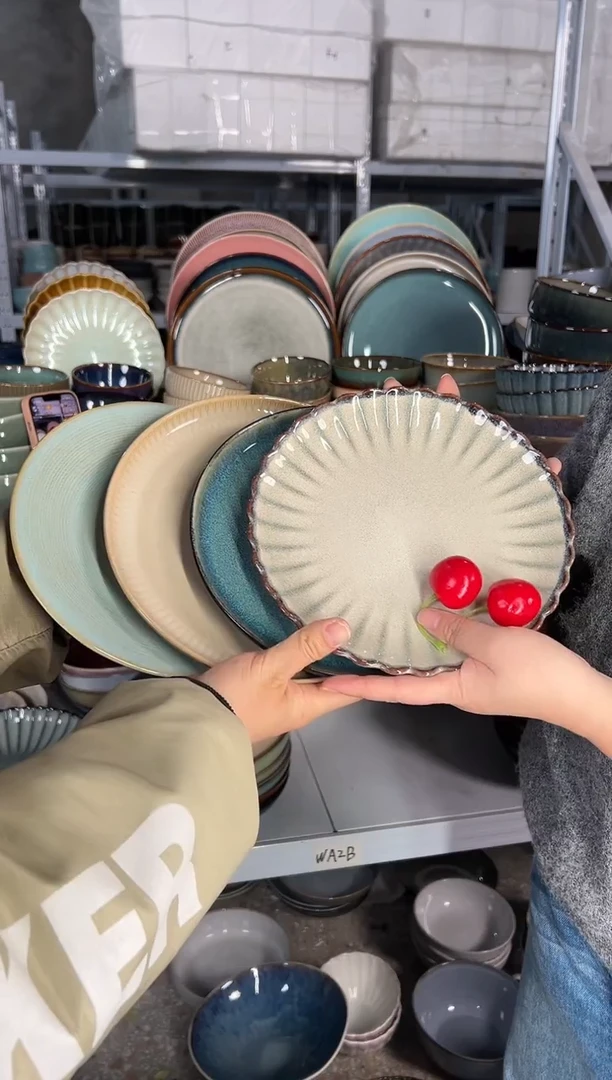 陶瓷外贸尾货瑕疵满20包邮X4小盘