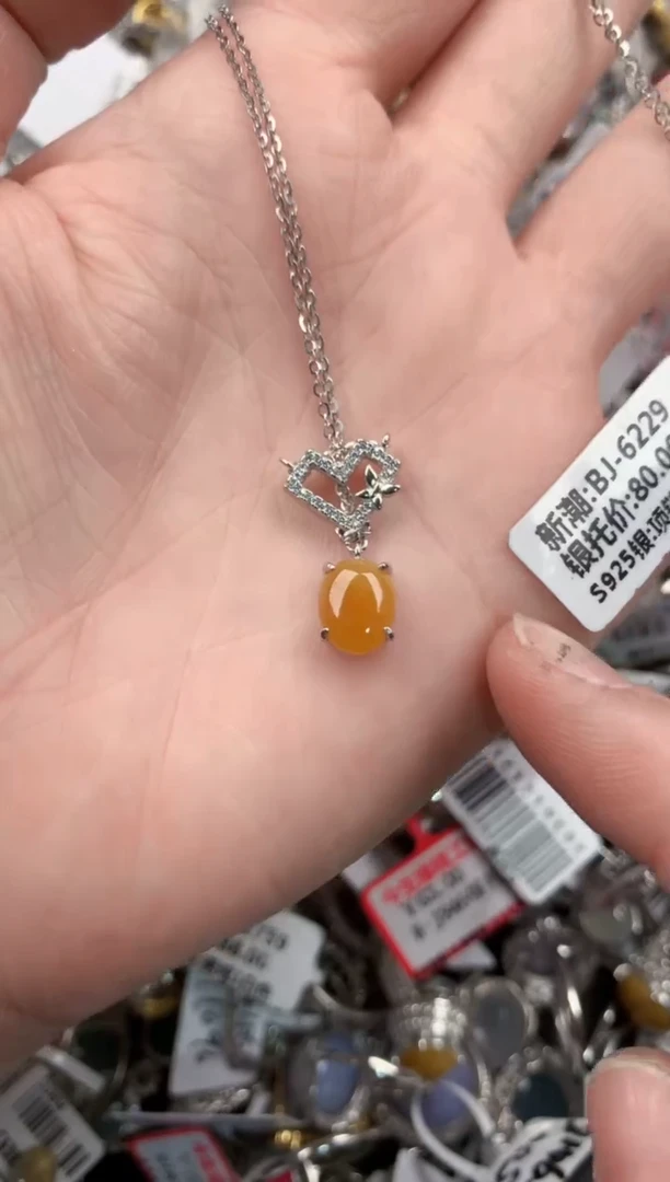 银S925镶嵌戒指翡翠13-13-13      3