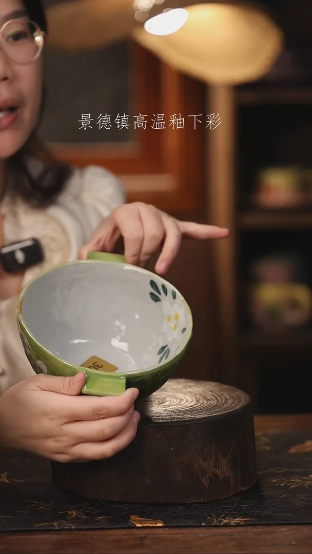 陶瓷景德镇高温釉下手绘陶瓷@L300@