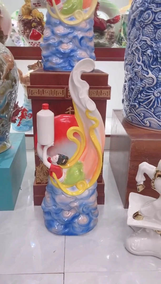 【闪购商品】摆件景德镇垚晶陶瓷微瑕飞天