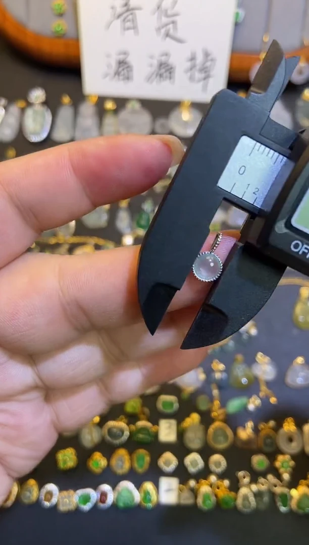 翡翠银S925镶嵌吊坠(不含链)1