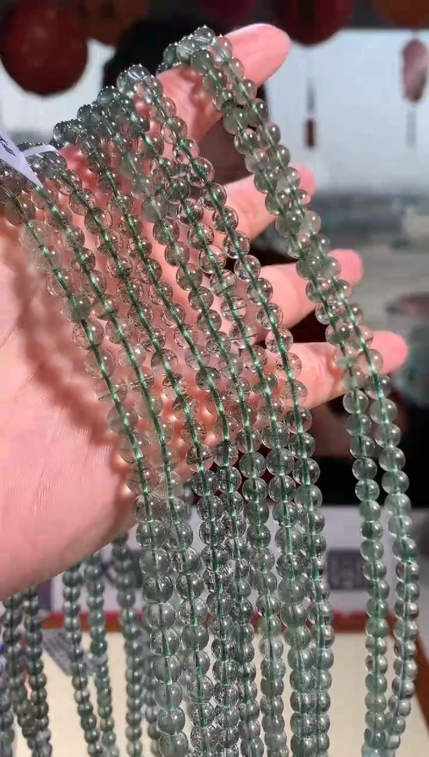 【闪购商品】水晶手链未镶嵌5.8-6mm多圈绿幽灵千层多样性发其一