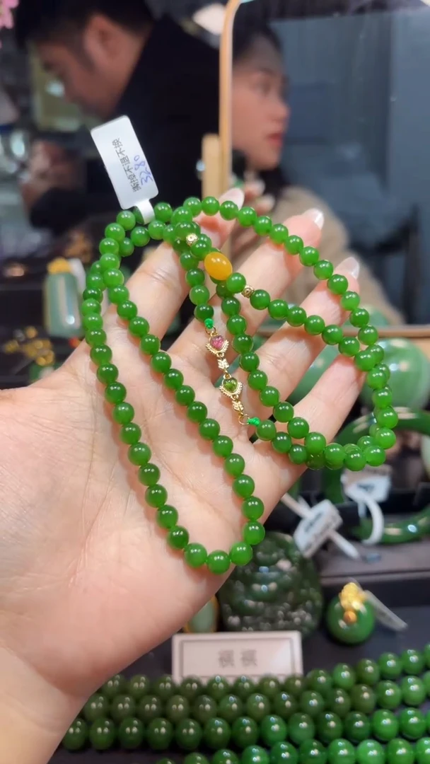 【闪购商品】和田玉（碧玉）颈饰银S925镶嵌1