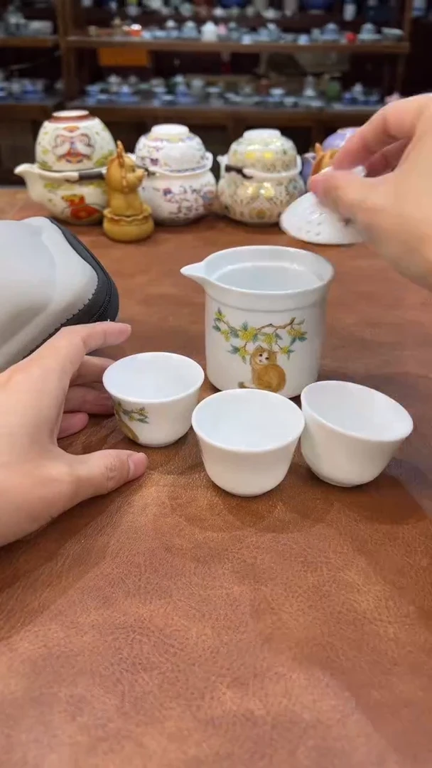 真的很便宜会开片的旅行茶具