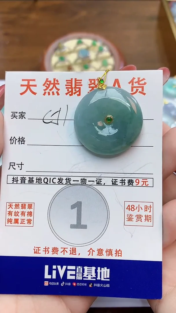 颈饰未镶嵌翡翠天然A货翡翠挂件