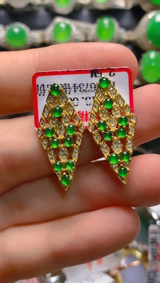 翡翠戒指银S925镶嵌天然