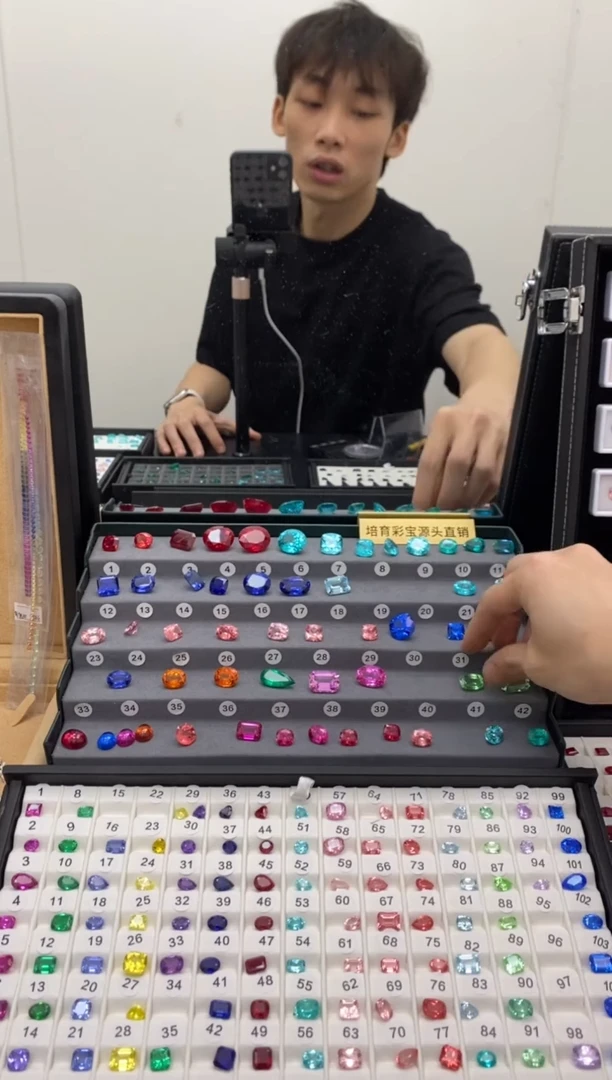 合成（培育）蓝宝石裸石未镶嵌紫蓝宝3.11ct