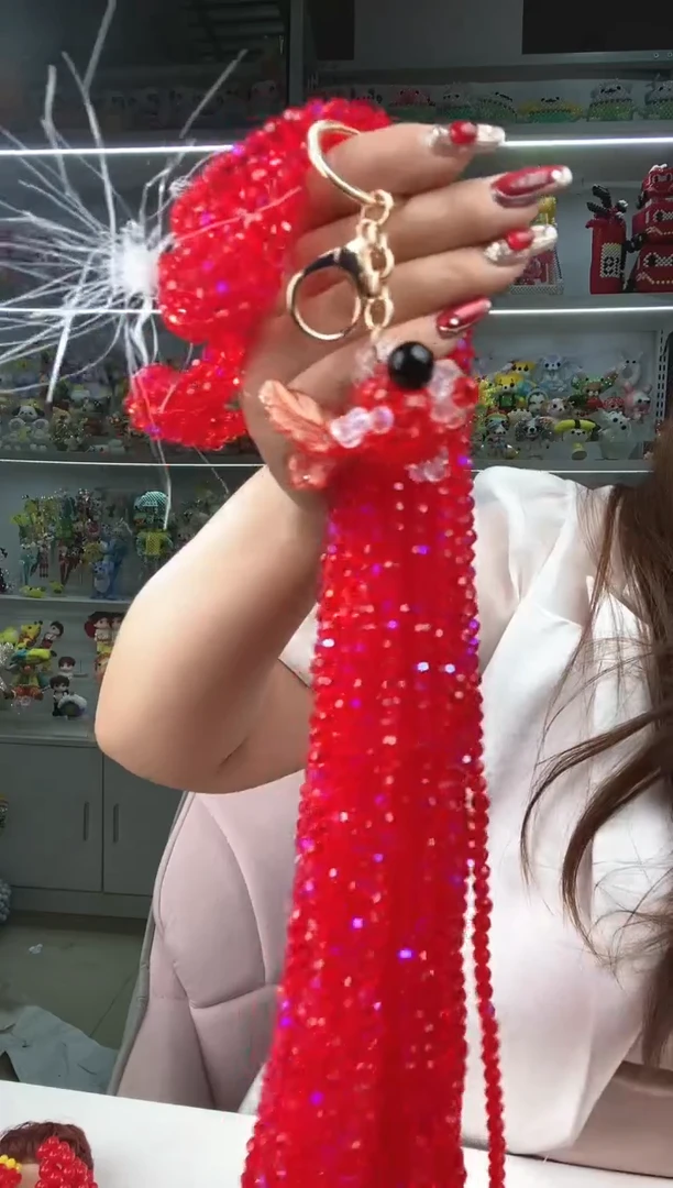 玻璃1046六里水晶大眼鱼材料包1套大红