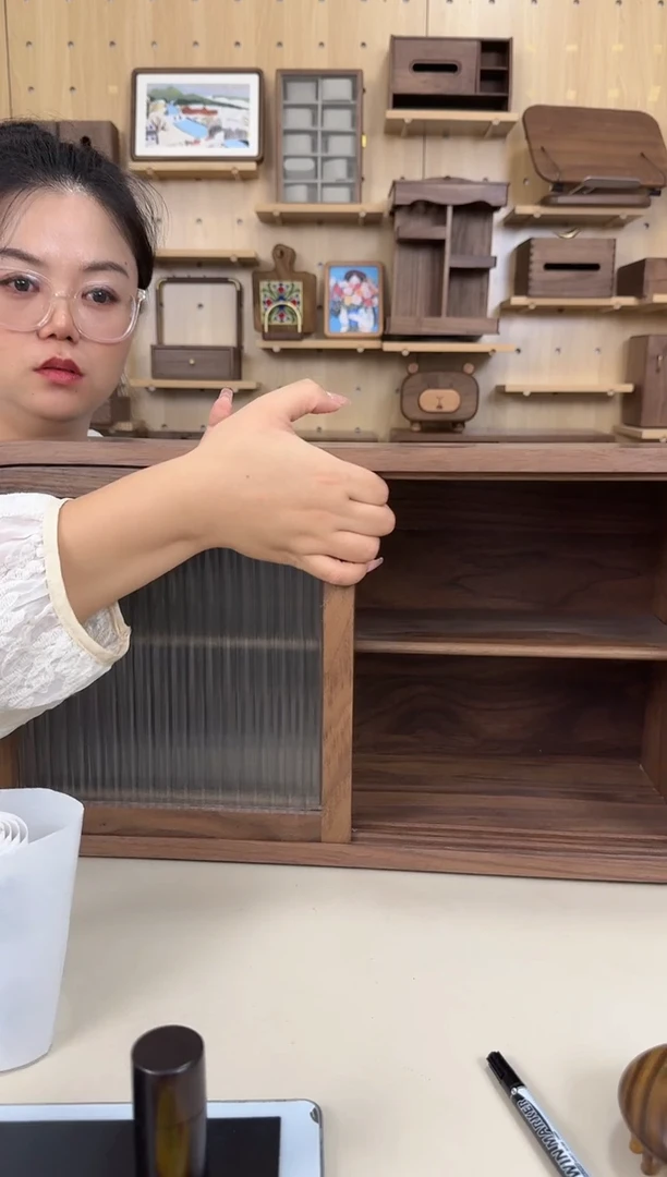 木特价黑胡桃双层柜子
