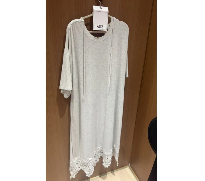 清仓B55622舒适连衣裙宽松裙子时尚休闲女士甜美纯色简约中长款