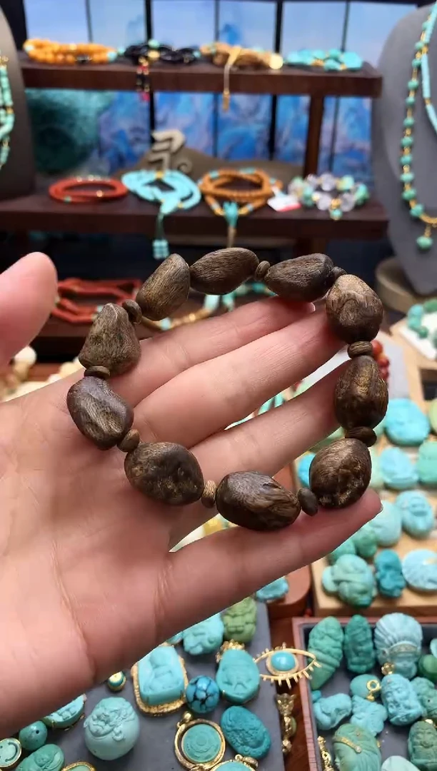 檀香木无事牌精品木串